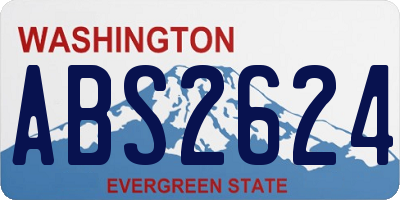 WA license plate ABS2624
