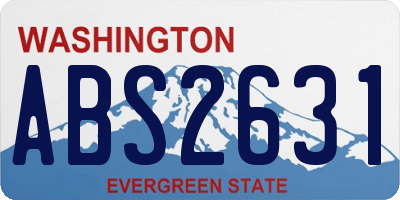 WA license plate ABS2631