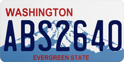 WA license plate ABS2640