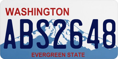 WA license plate ABS2648