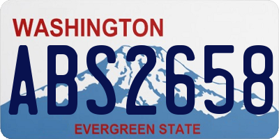 WA license plate ABS2658