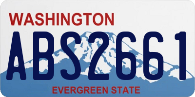 WA license plate ABS2661
