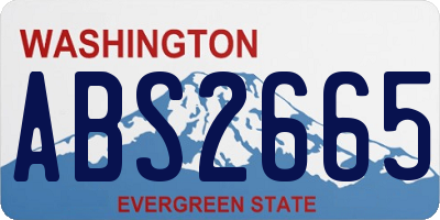 WA license plate ABS2665