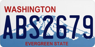 WA license plate ABS2679