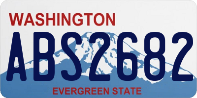 WA license plate ABS2682