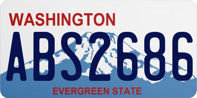 WA license plate ABS2686