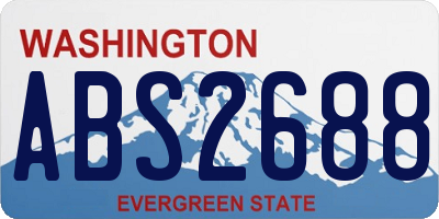 WA license plate ABS2688