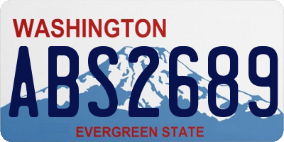 WA license plate ABS2689