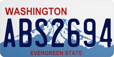 WA license plate ABS2694