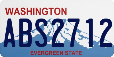 WA license plate ABS2712
