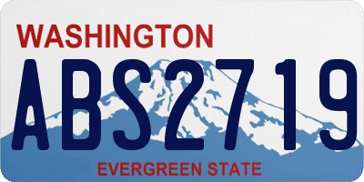 WA license plate ABS2719