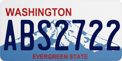 WA license plate ABS2722