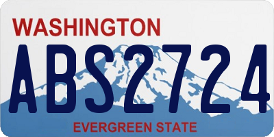WA license plate ABS2724