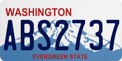 WA license plate ABS2737