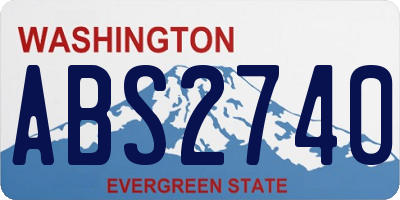 WA license plate ABS2740