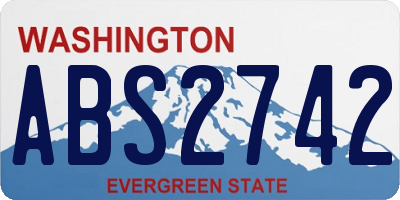 WA license plate ABS2742