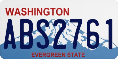 WA license plate ABS2761