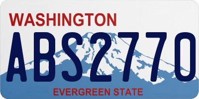 WA license plate ABS2770