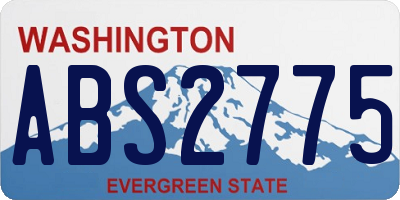 WA license plate ABS2775