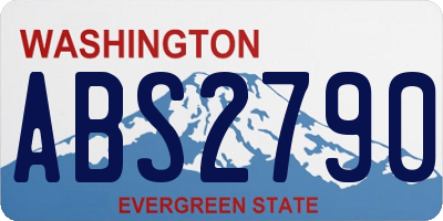 WA license plate ABS2790