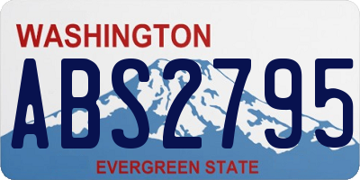 WA license plate ABS2795