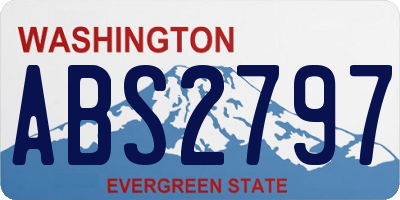 WA license plate ABS2797