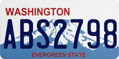 WA license plate ABS2798