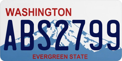 WA license plate ABS2799