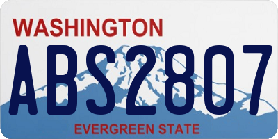 WA license plate ABS2807