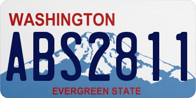 WA license plate ABS2811