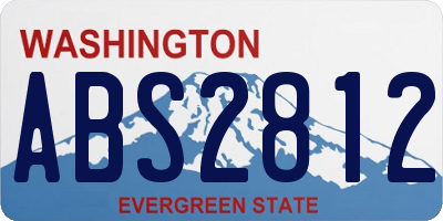 WA license plate ABS2812