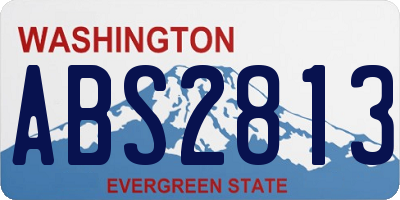 WA license plate ABS2813