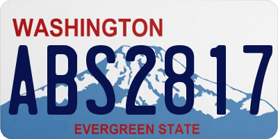 WA license plate ABS2817