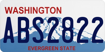 WA license plate ABS2822