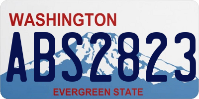 WA license plate ABS2823