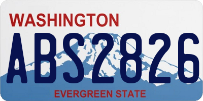 WA license plate ABS2826