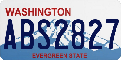 WA license plate ABS2827