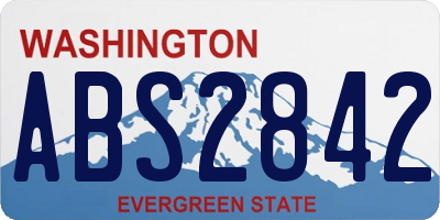 WA license plate ABS2842