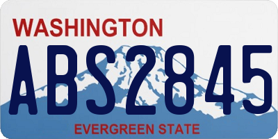 WA license plate ABS2845
