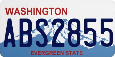 WA license plate ABS2855