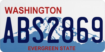 WA license plate ABS2869