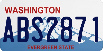 WA license plate ABS2871