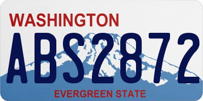 WA license plate ABS2872