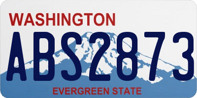 WA license plate ABS2873
