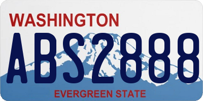 WA license plate ABS2888