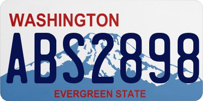 WA license plate ABS2898