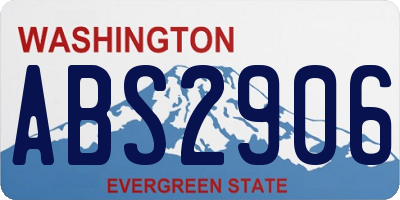 WA license plate ABS2906