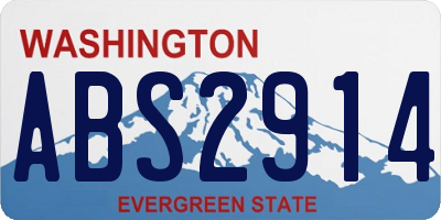 WA license plate ABS2914