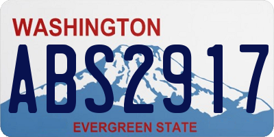 WA license plate ABS2917