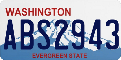 WA license plate ABS2943